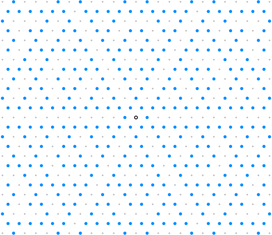 Visible points of the hexagonal lattice